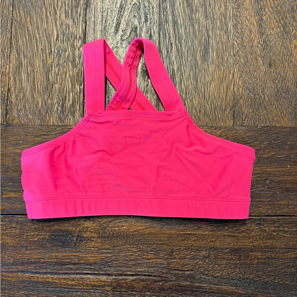 Black and Pink Pink Sports Bra